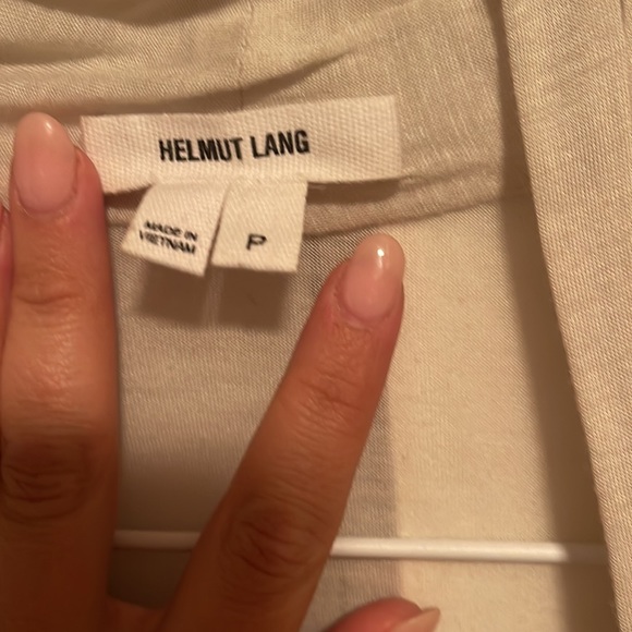 Helmut Lang Light Gray Modal Wrap-around Long-sleeve top - Picture 2 of 4